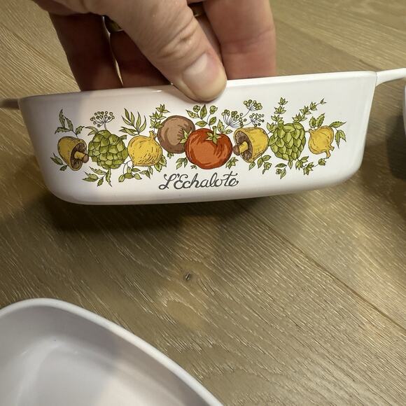 Vintage Corning Ware Spice of Life Lot Of 5 Pieces Casserole Dishes - Picture 10 of 13